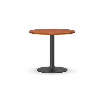 Konferenční stůl kruhový průměr  600x 500, třešeň, podnož černá, ZEUS
