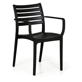 Bistro židle SLENDER, černá, balení 4 ks