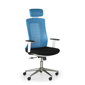 Kancelářská židle EDEN, modrá/bílá konstrukce