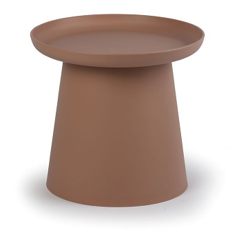 Kávový stolek kruhový průměr 500x 462, cihlový plast, FUNGO