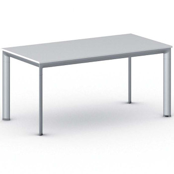 Jednací stůl 1600x 800x 740, bílá, podnož šedá, INVITATION