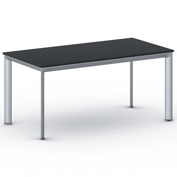 Jednací stůl 1600x 800x 740, antracit, podnož šedá, INVITATION