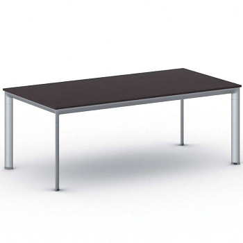 Jednací stůl 2000x1000x 740, wenge, podnož šedá, INVITATION