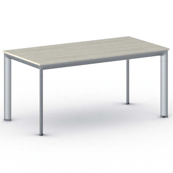 Jednací stůl 1600x 800x 740, dub přírodní, podnož šedá, INVITATION