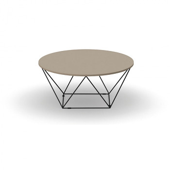 Konferenční stůl kruhový průměr 1050x 400, zemitá, podnož černá, WIRE