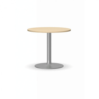 Konferenční stůl kruhový průměr  600x 500, bříza, podnož šedá, ZEUS