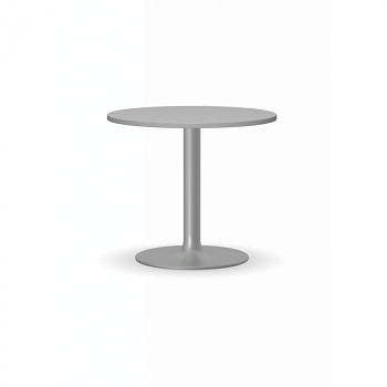 Konferenční stůl kruhový průměr  600x 500, šedá, podnož šedá, ZEUS