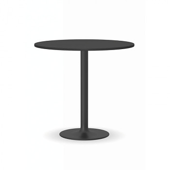 Konferenční stůl kruhový průměr  800x 725, antracit, podnož černá, FILIP