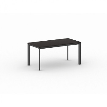 Jednací stůl 1600x 800x 740, wenge, podnož černá, INVITATION