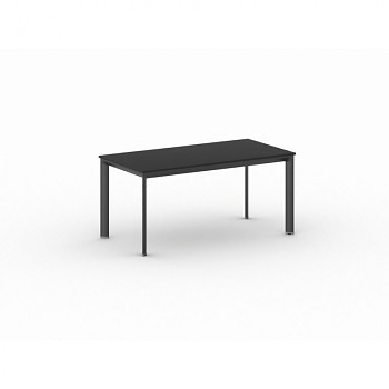 Jednací stůl 1600x 800x 740, antracit, podnož černá, INVITATION