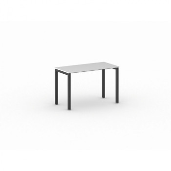 Jednací stůl 1200x 600x 750, bílá, podnož černá, SQUARE