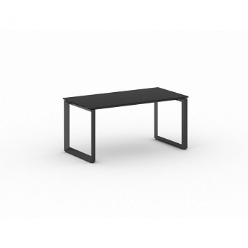 Jednací stůl 1600x 800x 750, antracit, podnož černá, INSPIRE