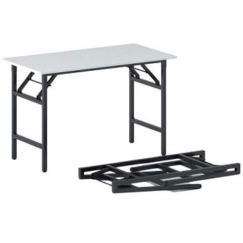 Konferenční stůl 1100x 500x 750, bílá, podnož černá, FAST READY