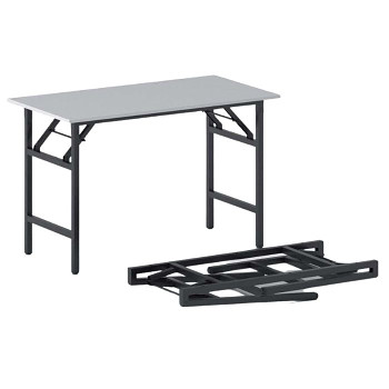 Konferenční stůl 1100x 500x 750, šedá, podnož černá, FAST READY